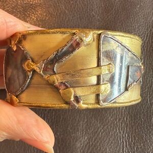 Vintage modernist/brutalist bracelet. Artisan made. Very unique. EUC